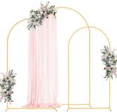 Vevor Arch Backdrop Stand, Set van 3, Goud Metaal