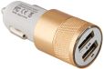 Dubbele Nokia Dubbele adapter voor sigarettenaansteker, USB, voor Nokia 3.2, smartphone, 2 poorten, autolader, universeel, goudkleurig