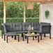 Prolenta Maison Exclusive - Tuinset voor de tuin, 7-delig, zwart en grijs, gemaakt van polyrotan