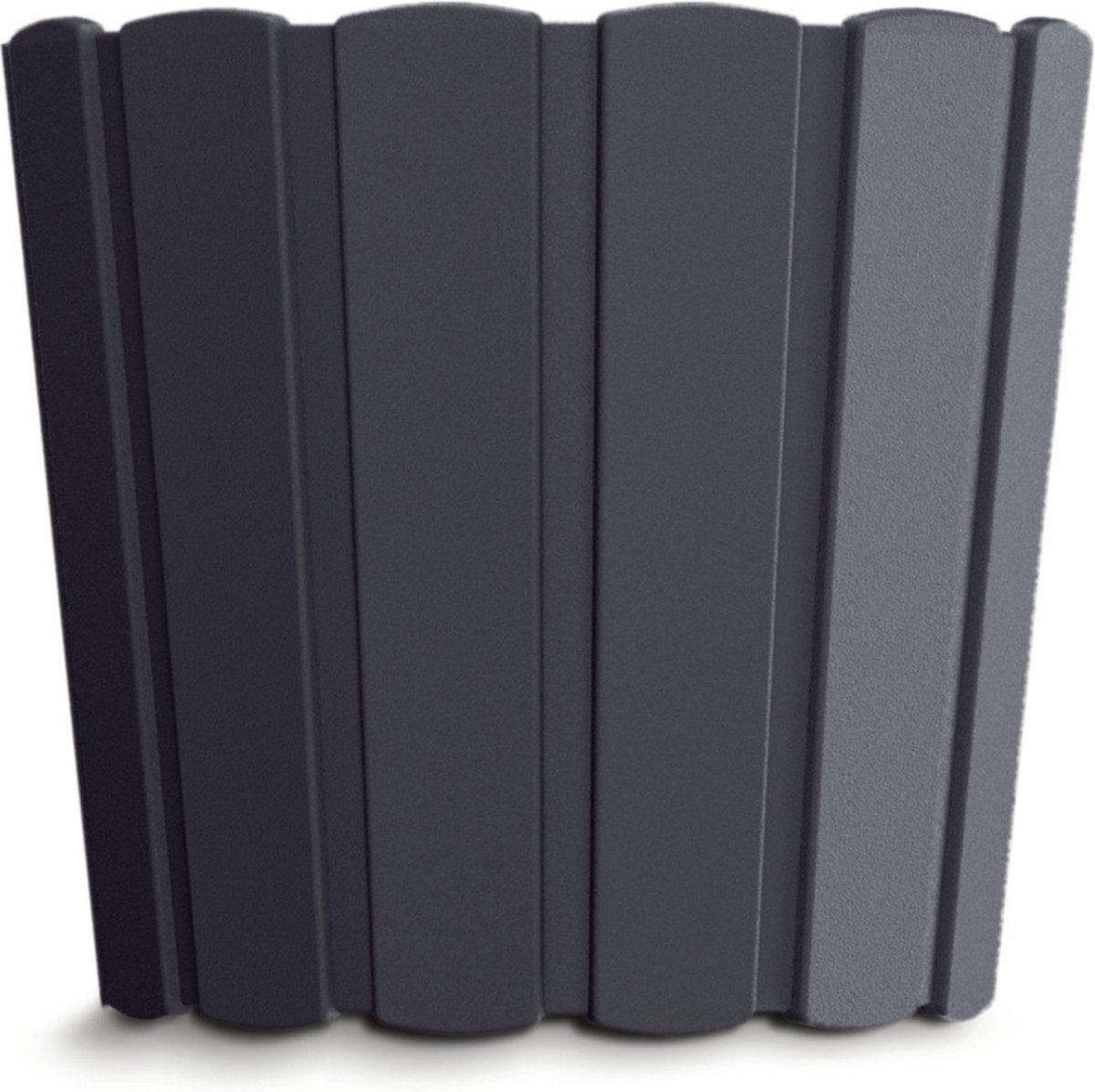 Prosperplast Wood-look plantenpot/bloempot kunststof dia 29 cm antraciet