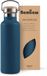 Bambaw® 1 Liter RVS Thermosfles - Isoleerfles, Dubbelwandig, Lekvrij, Loodvrij en Plasticvrij met Bamboe Deksel - Blauw