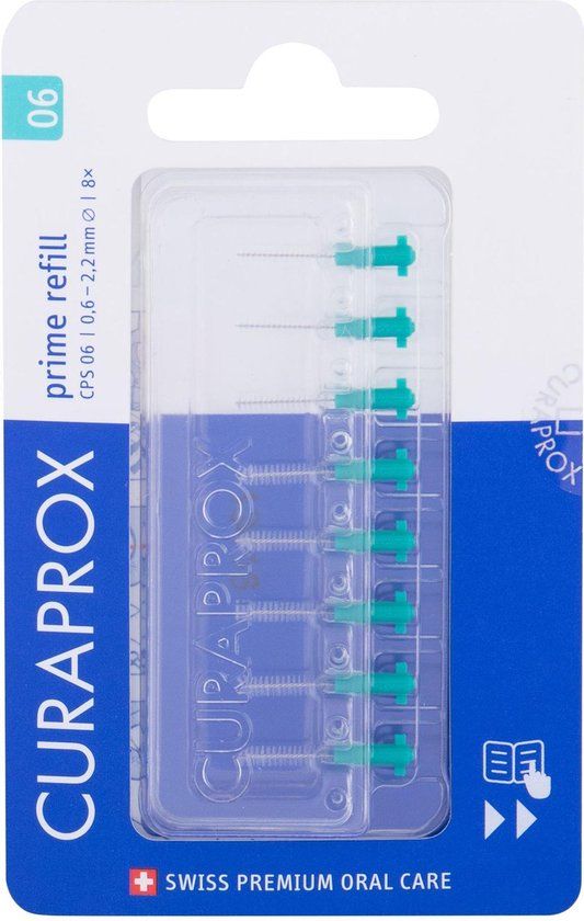 Curaprox Interdentale Rager Prime Navulling CPS 06 Turqoise 2,2mm - 8 stuks