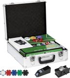 SPORTNOW Pokerfiches Set - ABS, PS - 38x37x15cm - Zilver