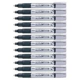 Pentel Bullet Point Paint Marker, Zilveren inkt, 1 pak van 12 markers