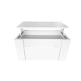 mattfy Salontafel voor koffie/thee, in hoogte verstelbaar, voor woonkamer of eetkamer, wit, afmetingen: 90 cm (breedte) x 50 cm (diepte) x 46/57 cm (hoogte)