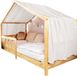 LILIMAUS Huisbed hemeltje met gouden details - 135 x 360 cm - mousseline katoen - wit