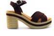 Vamos Veraz marron Plateau sandalen Dames Suède Jute Espadrilles Maat 39