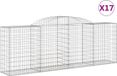 vidaXL Gabions - 17 pieces - Arched - 300x50x100/120 cm - Iron