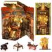 Booknook Booknook maison de poupée serre-livres - Kit de construction miniature de maison de poupée - Puzzle 3D en bois - Housse anti-poussière incluse - Style chinois