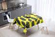 Bonamaison Tafelkleed, Anti-Mold, Sneldrogend, Waterdicht, 100% Polyester Tafellaken, Neon Geel, Rook, 140 x 140 Cm