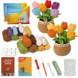 Solidchoice - Set de 2 crochets avec tulipes pour débutants - instructions vidéo incluses