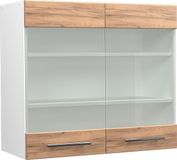 Vicco Fame-Line Glazen keukenkast – 80 cm Krachtige eik goud