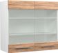 Vicco Fame-Line Glazen keukenkast – 80 cm Krachtige eik goud