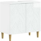vidaXL Badkamer wastafelkast DELFT Hoogglans Wit