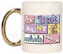 Bellatio Decorations Cadeau koffie/thee mok - de beste tante - van de wereld - goud - 300 ml - keramiek