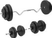 vidaXL Set de haltères Curl 60 kg