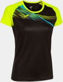 Joma Elite X Zwart-Fluorgeel Sport-T-shirt voor Dames - XS
