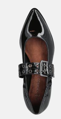 Marco Tozzi Dames Ballerina E Lak Zwart Maat 38