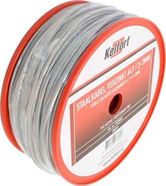 Kelfort Staaldraadkabel verzinkt 2mm