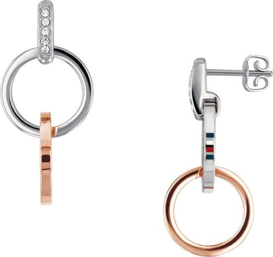 Tommy Hilfiger TJ2780084 Oorhangers - Staal - RosÃ©kleurig