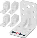 KOTARBAU® 50 Stuks Hoekverbinder, Verzinkt Staal, 60 x 60 x 45 mm, Zilver
