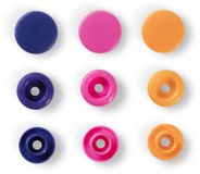 Prym Love drukknoppen kunststof 12,4mm oranje/fuchsia/paars 30 st.