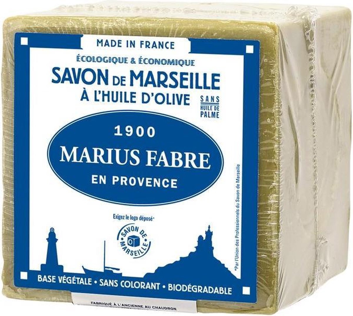 Marius Fabre Savon Marseille zeep olijf in folie 400 gram