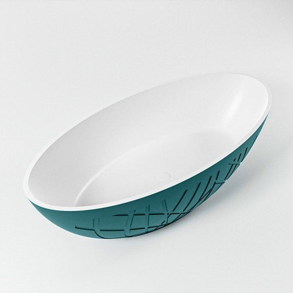 Mondiaz HOLM Vrijstaand Bad - 180x85cm - Smag Binnenbad Talc