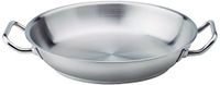 Pentole Agnelli Linea Steelpan met 2 handgrepen, zilverkleurig, 36 cm