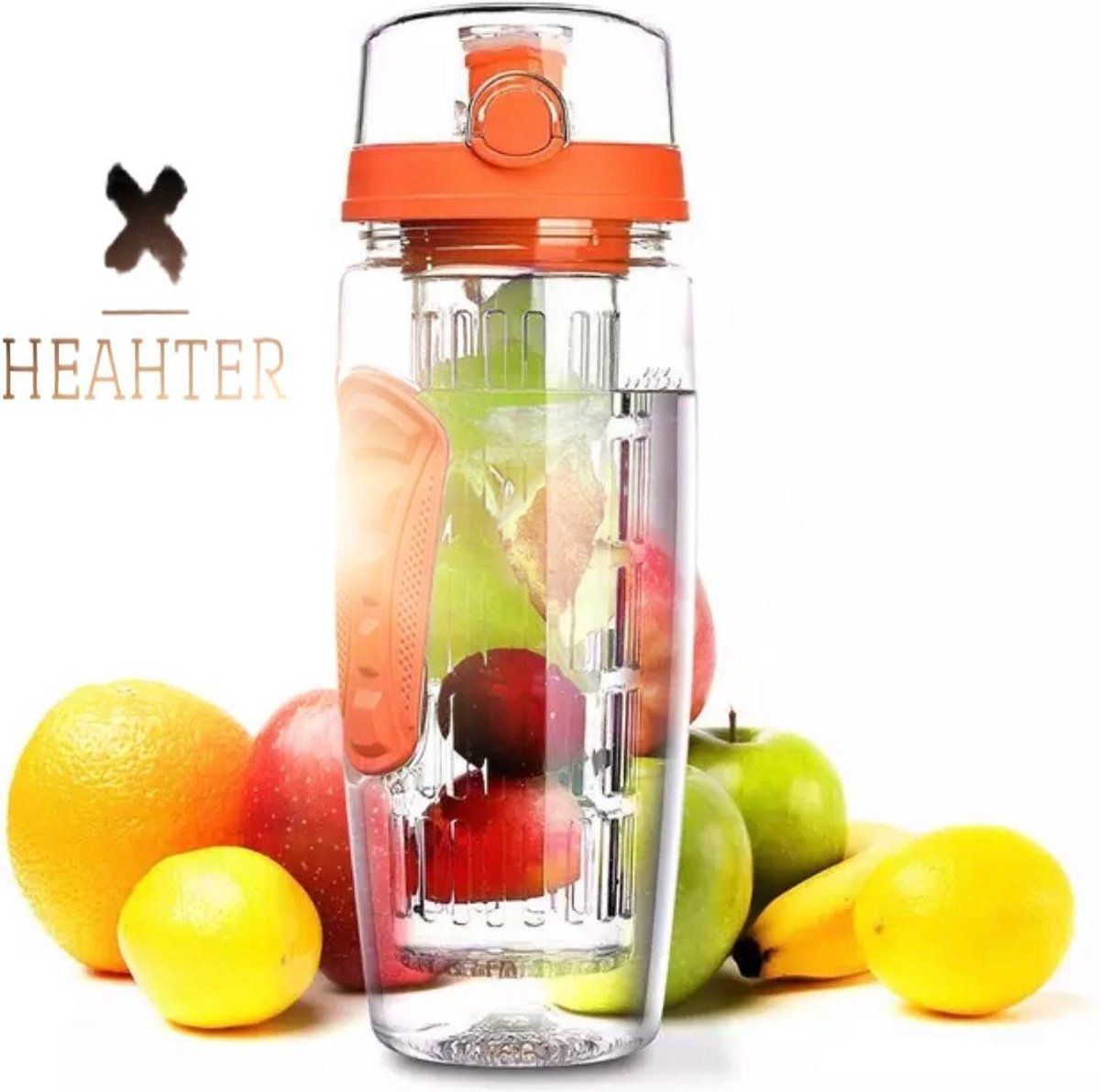 Affenzahn Drinkfles - 1000 ml - Oranje - Sportfles met Fruit Infuser