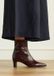 Manfield - Femme - Bottines en cuir marron à talon - Taille 36