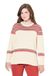 Ulla Popken Damestrui, grote maten, plussize, Fair Isle, ronde hals, lange mouwen, biologisch katoen, steenrood, 42/44 NL