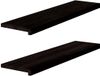 vidaXL Traptreden 2 stuks 100x30x2 cm massief eikenhout bruin-zwart
