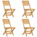 VidaXL Klapstoelen, 4 stuks, Massief Teakhout