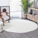 Surya Home Shaggy tapijt - modern tapijt voor woonkamer, eetkamer, zachte harige tapijten voor slaapkamer - abstract pluizig tapijt, onderhoudsvriendelijk pluche pool - groot rond tapijt 160 cm, wit