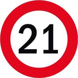 Bellatio Decorations Bierviltjes 21 jaar - onderzetters