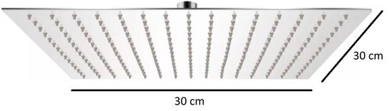 Creavit SH4030 Vierkant Regendouchekop 30x30cm Chroom