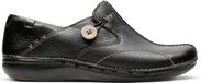 Clarks Un Loop Dames Zwarte Leren Instappers Maat 3.5