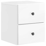 vidaXL Muurbevestigde Nachttafel Hoogglans Wit 34,5 x 33 x 40 cm