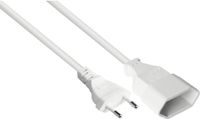 InLine CEE 7/16 câble d'alimentation | 2x 0,75mm² | Blanc | 1,5 mètre
