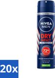 Nivea Men Deo Spray Dry Impact 72 heures 20 pièces