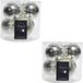 Decoris Kerstballen - 12x st - zilver - 8 cm - glas - glans en mat