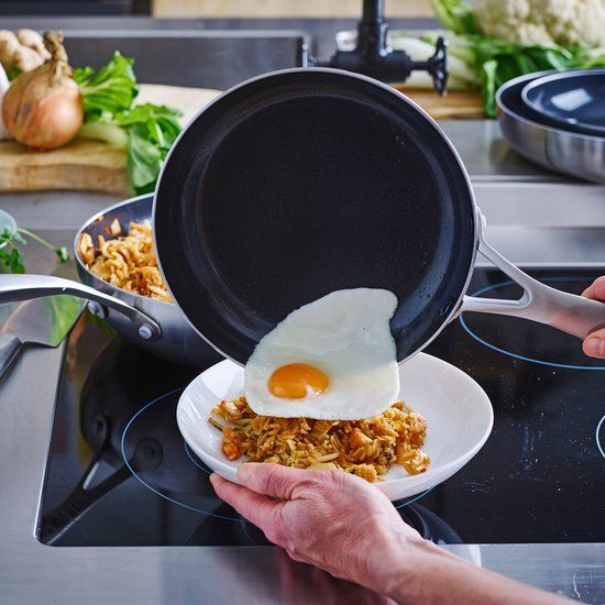 GreenPan Geneva Koekenpan - RVS - ø 20 cm - Keramische Anti-aanbaklaag