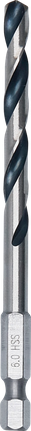 Bosch 1x Metal HSS Spiraalboor met zeskantschacht (voor Staal, Non-ferrometalen, Ø 6,00 mm, Professional Accessoires Boor-/schroefmachines)