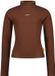 Vingino Icon Rib Top Col Meisjes Shirt Bruin Maat 176