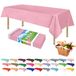 ZIMPLEWARE Roze standaard wegwerp plastic feesttafelkleed [6-pak] 54 x 108 inch rechthoekige tafelkleed voor binnen en buiten gebruik
