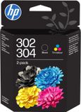 HP 304 Multipack de cartouches d'encre noire et couleur pour imprimantes DeskJet et ENVY