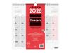 Finocam Wandkalender 2026, 1 maand per pagina, januari - december 2026 (12 maanden), kalender 2026 om te noteren, maandplanner, neutraal - Frans