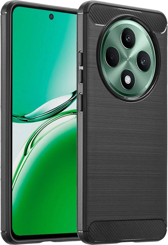 imoshion Brushed Backcover - Zwart - Geschikt voor Oppo Reno 12F (5G)