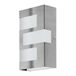 Eglo Ralora Wandlamp voor buiten, 1lichtpunt, wandlamp van roestvrij staal en kunststof, kleur: zilver, wit; IP44